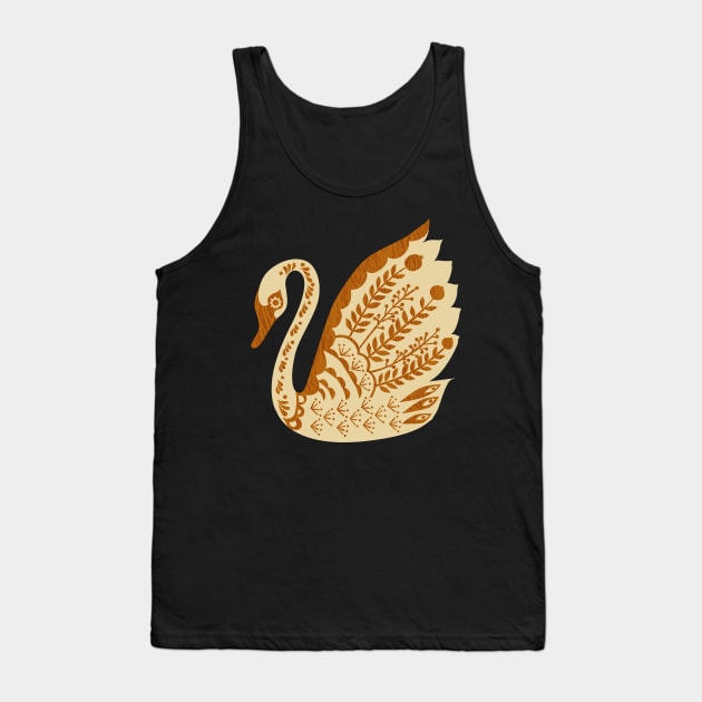 Folk Swan Tank Top by Cecilia Mok